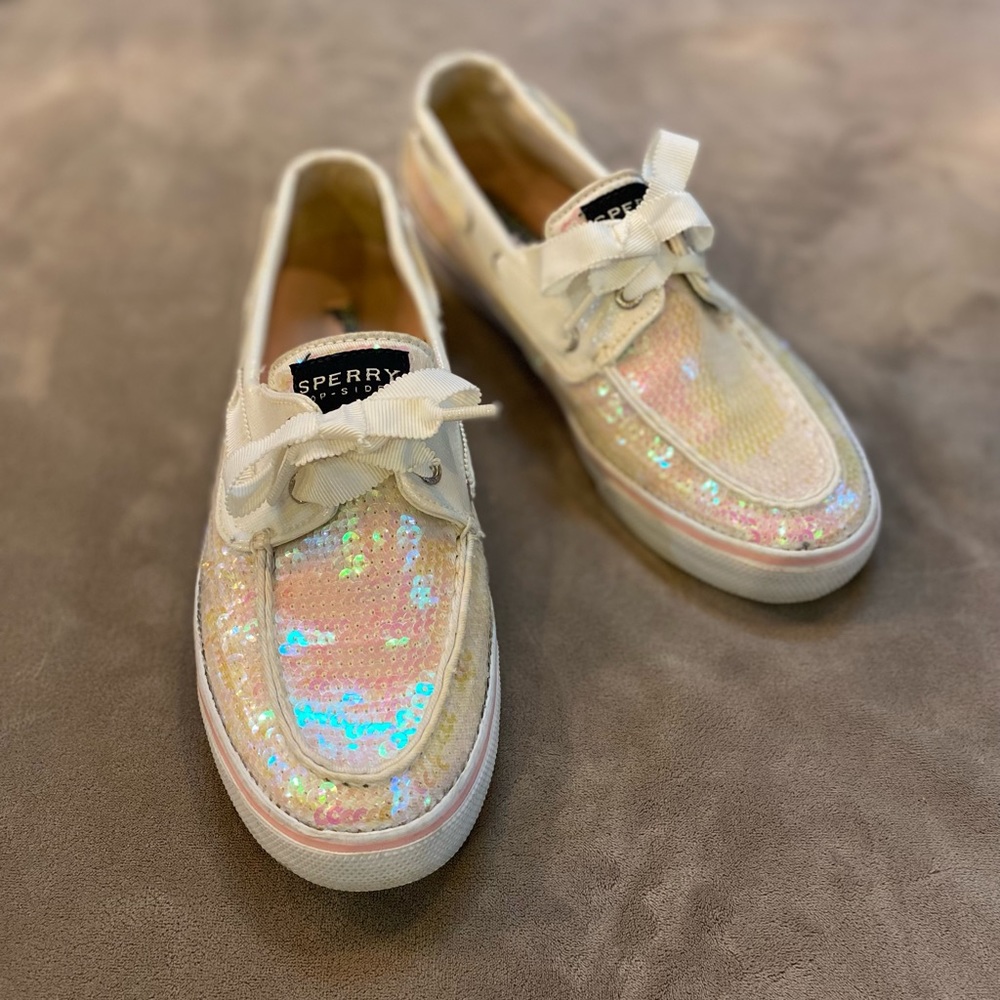 Sperry Iridescent Sequin Boat Shoes